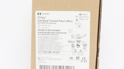 Covidien 86235 Shiley Oral/Nasal Tracheal Tube 3.5mm ID x 4.9mm OD - Box of 6